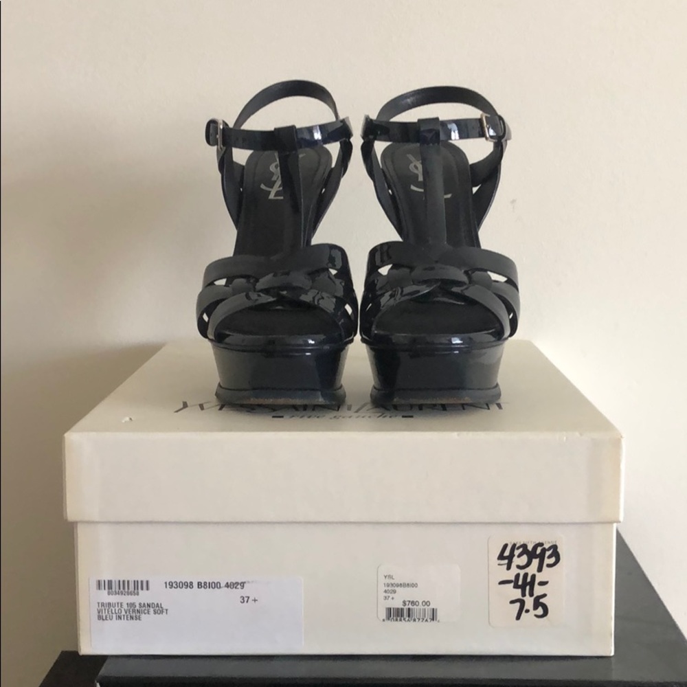 Yves Saint Laurent YSL Blue Tribute 105 Sandal